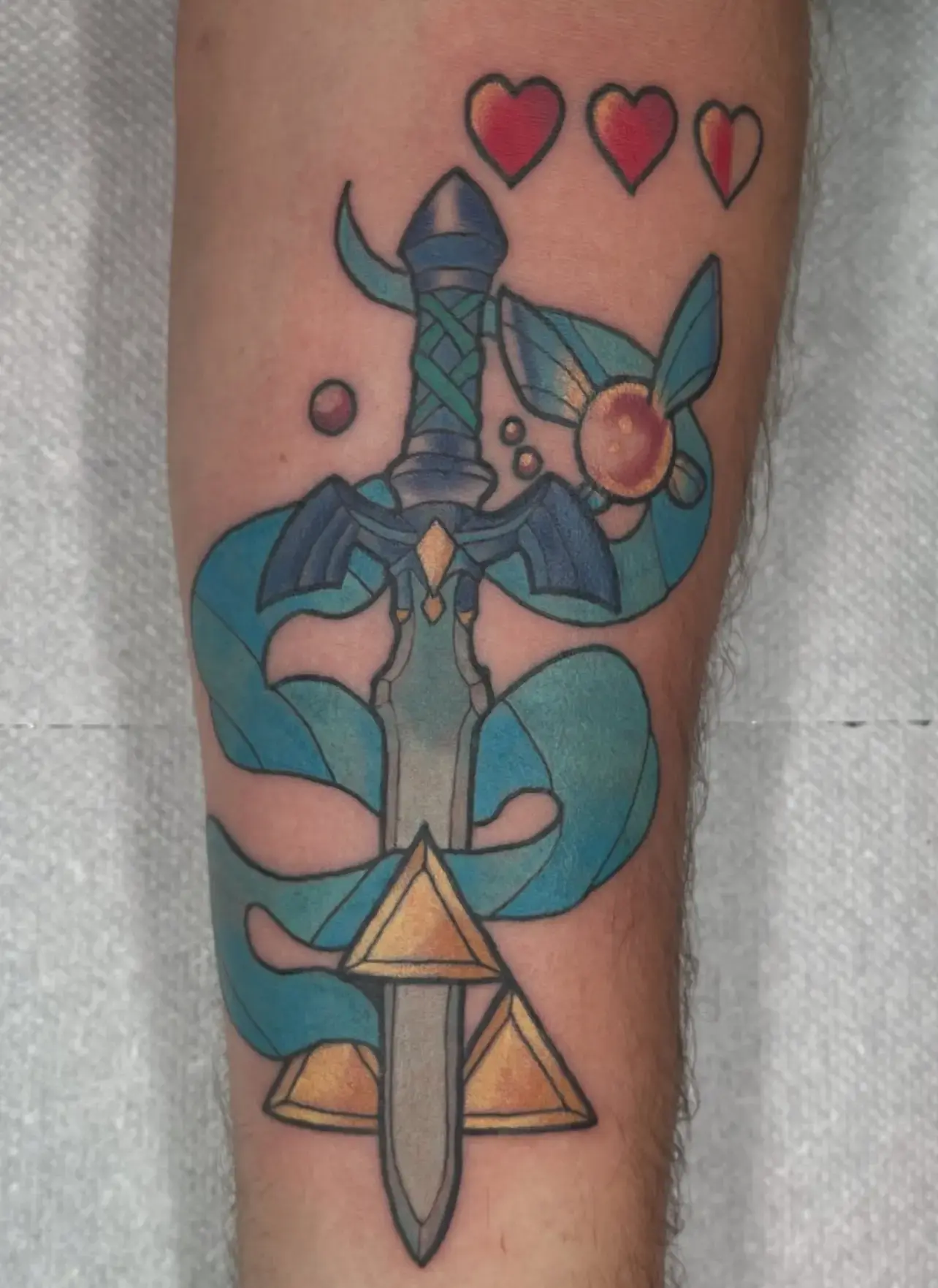 Tatouage néotraditionnel Zelda